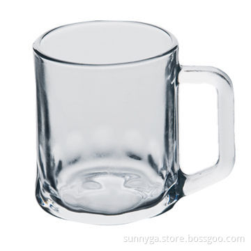 8.7oz Glass Coffee Mug for Daily Use, Available in Various Printings and Decals